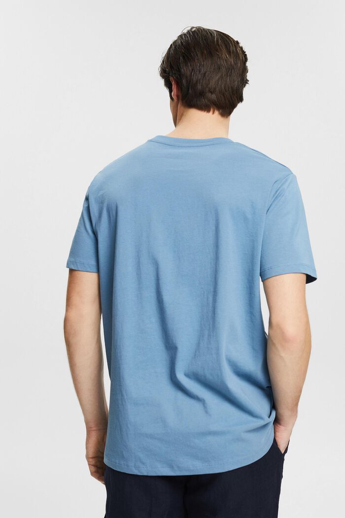 Jersey-T-Shirt mit Print, Bio-Baumwolle, BLUE, detail image number 3