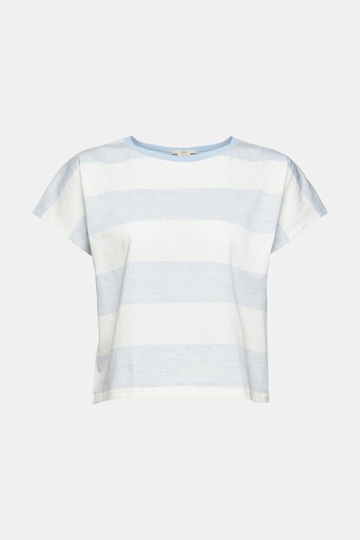 T-Shirt mit verwaschenem Streifenmuster, LIGHT BLUE, detail image number 6