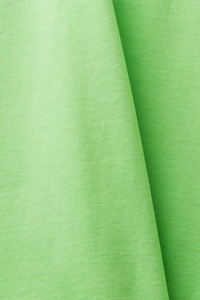 Baumwoll-T-Shirt mit Logo und Rundhalsausschnitt, CITRUS GREEN, detail image number 5