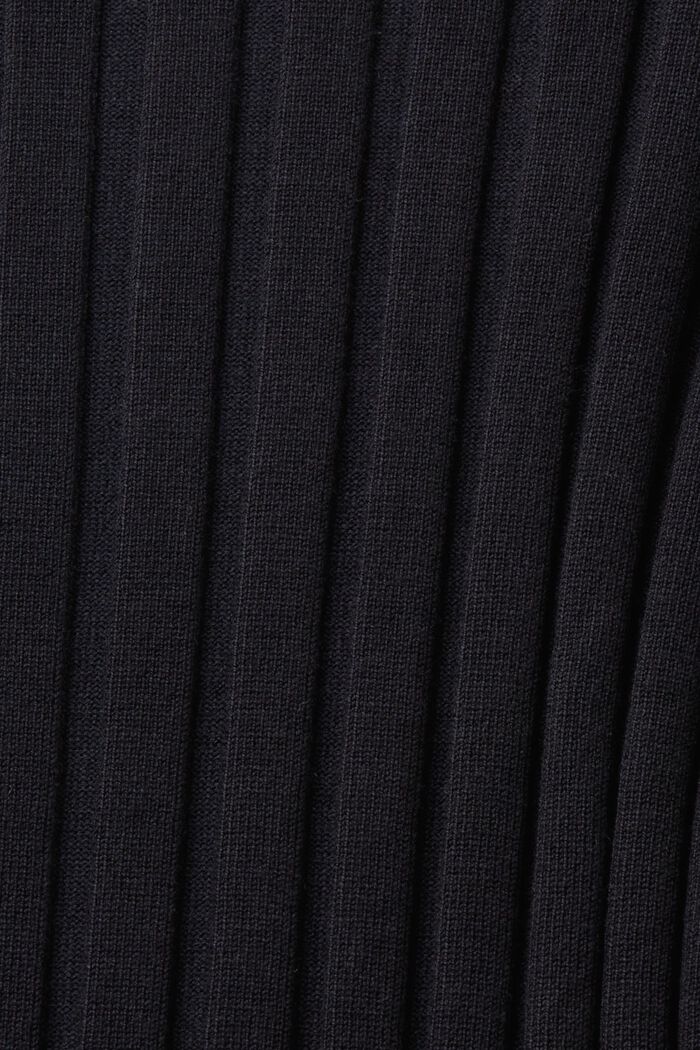 Sweatshirt aus Rippstrick, BLACK, detail image number 5