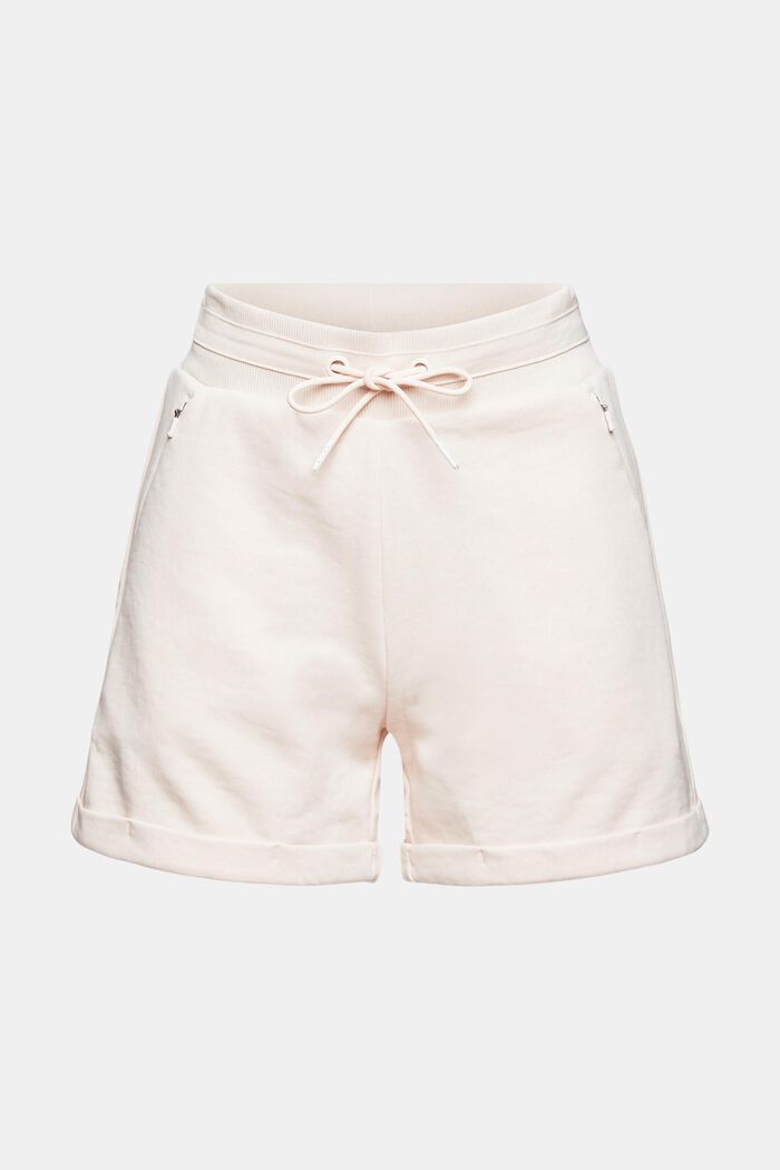 Recycelt: Sweat-Shorts mit Zippertaschen, LIGHT PINK, overview