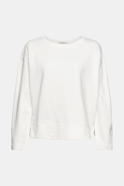 Sweatshirt aus reiner Baumwolle, OFF WHITE, overview