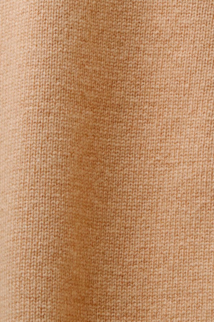 Kapuzenpullover aus einem Wollmix, BEIGE, detail image number 4