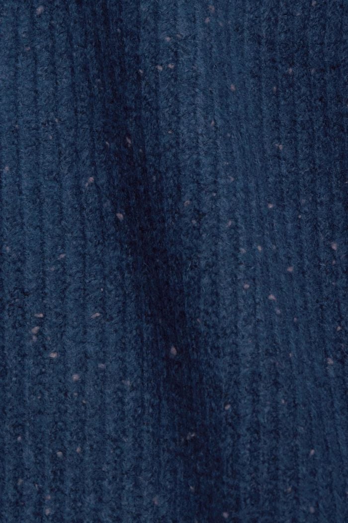 Zopfstrick-Pullover, Wollmix, PETROL BLUE, detail image number 4