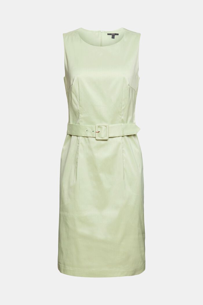 Kleid mit fixiertem Taillengürtel, PASTEL GREEN, detail image number 6