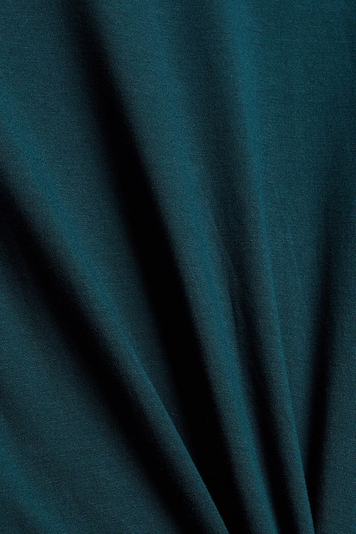 Jerseykleid mit Rüschen, LENZING™ ECOVERO™, DARK TEAL GREEN, detail image number 4