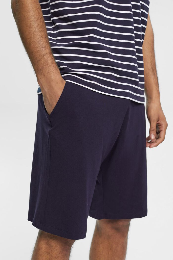 Jersey-Pyjama mit Shorts, NAVY, detail image number 2