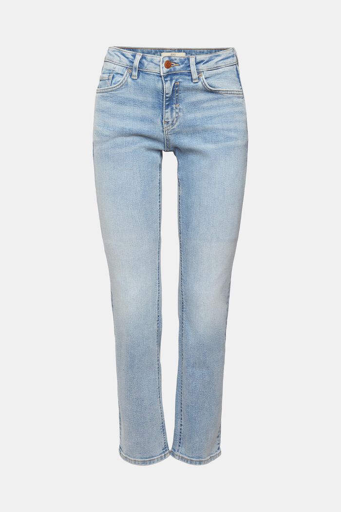 Straight Leg Jeans, BLUE MEDIUM WASHED, detail image number 7