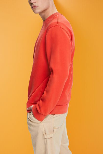 Unifarbenes Sweatshirt im Regular Fit, RED, overview