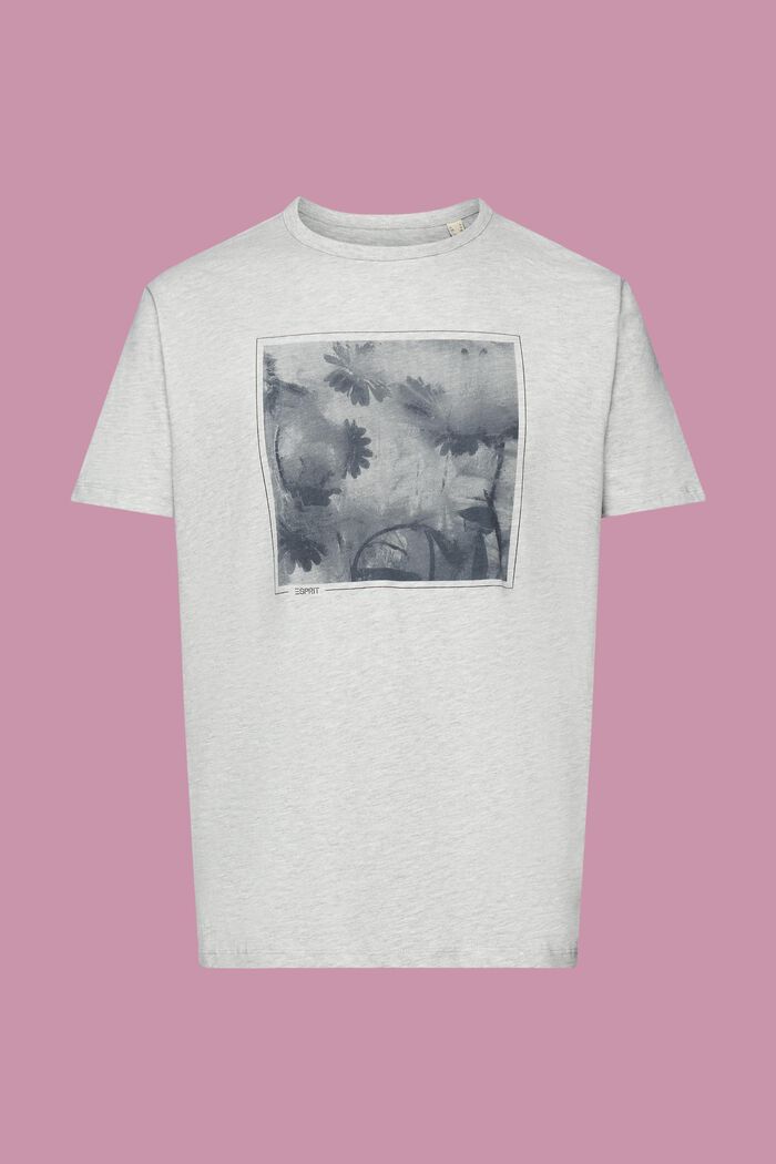 T-Shirt aus Baumwolle-Viskose-Mix mit Print, LIGHT GREY, detail image number 6