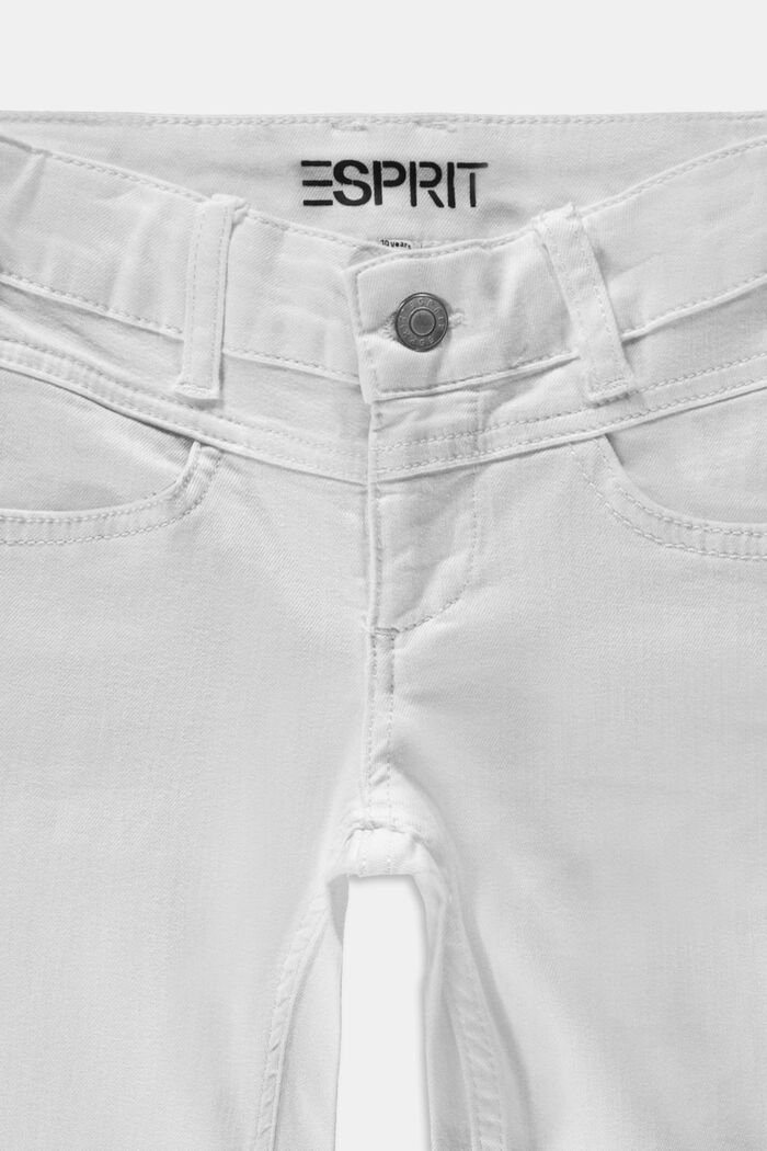 Recycelt: Capri-Jeans mit Verstellbund, WHITE, detail image number 2