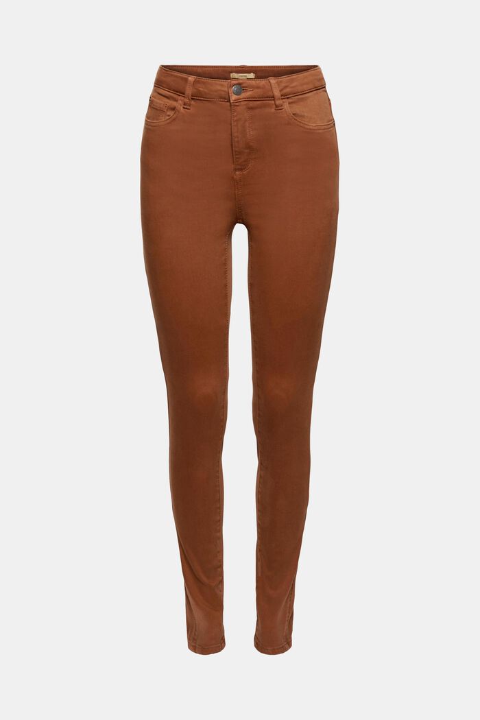 Softe High-Waist-Pants mit Stretch, TOFFEE, detail image number 0