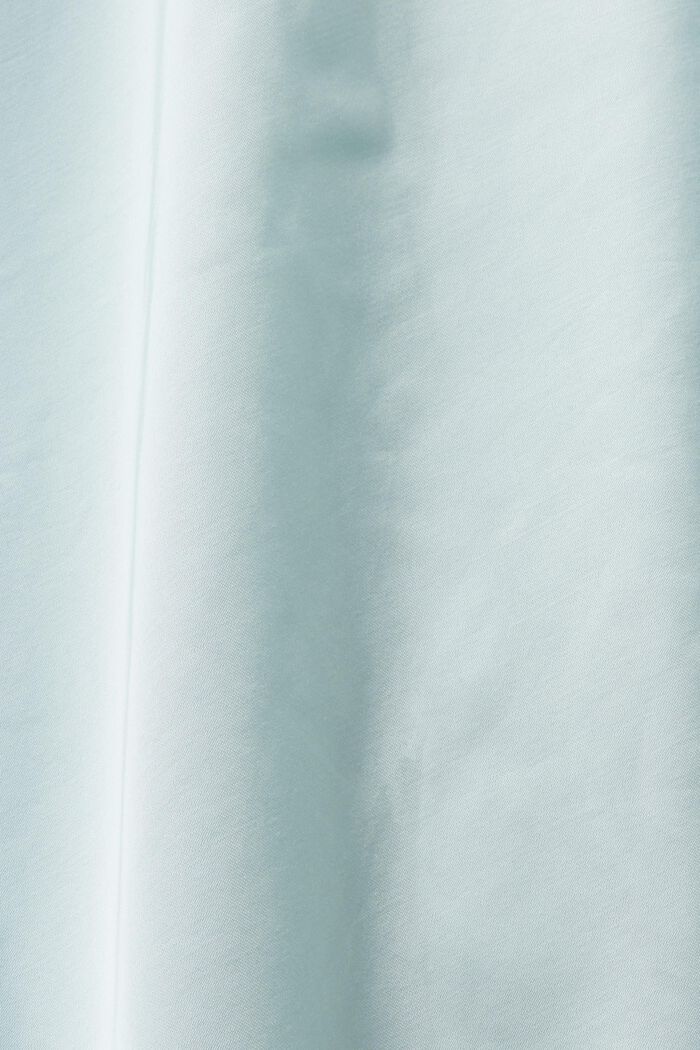 Bluse in Satinoptik, LIGHT AQUA GREEN, detail image number 6