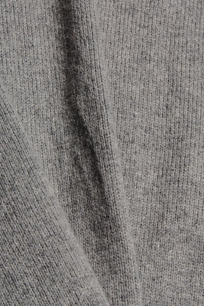 Mit Wolle: Pullover im Lagenlook, GUNMETAL, detail image number 4