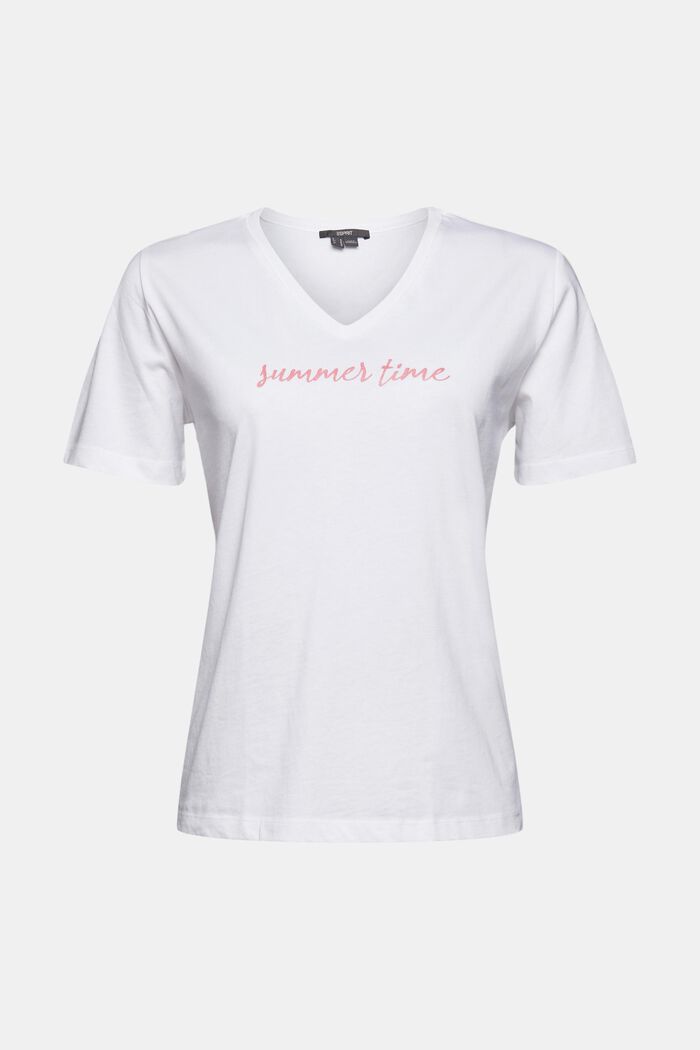 T-Shirt mit Wording-Print, Organic Cotton