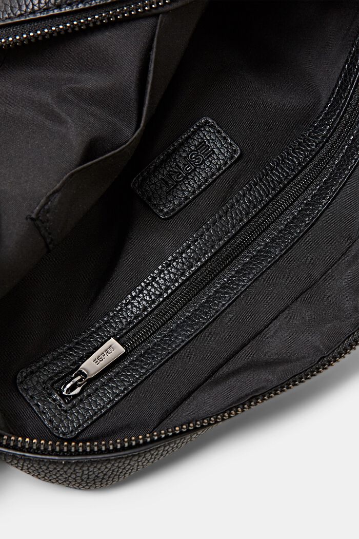 Schultertasche aus Material-Mix, BLACK, detail image number 4