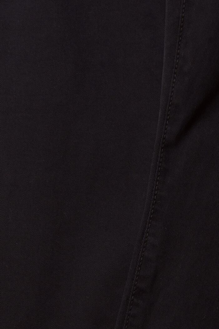 Slim-Fit-Hose aus organischer Baumwolle, BLACK, detail image number 1