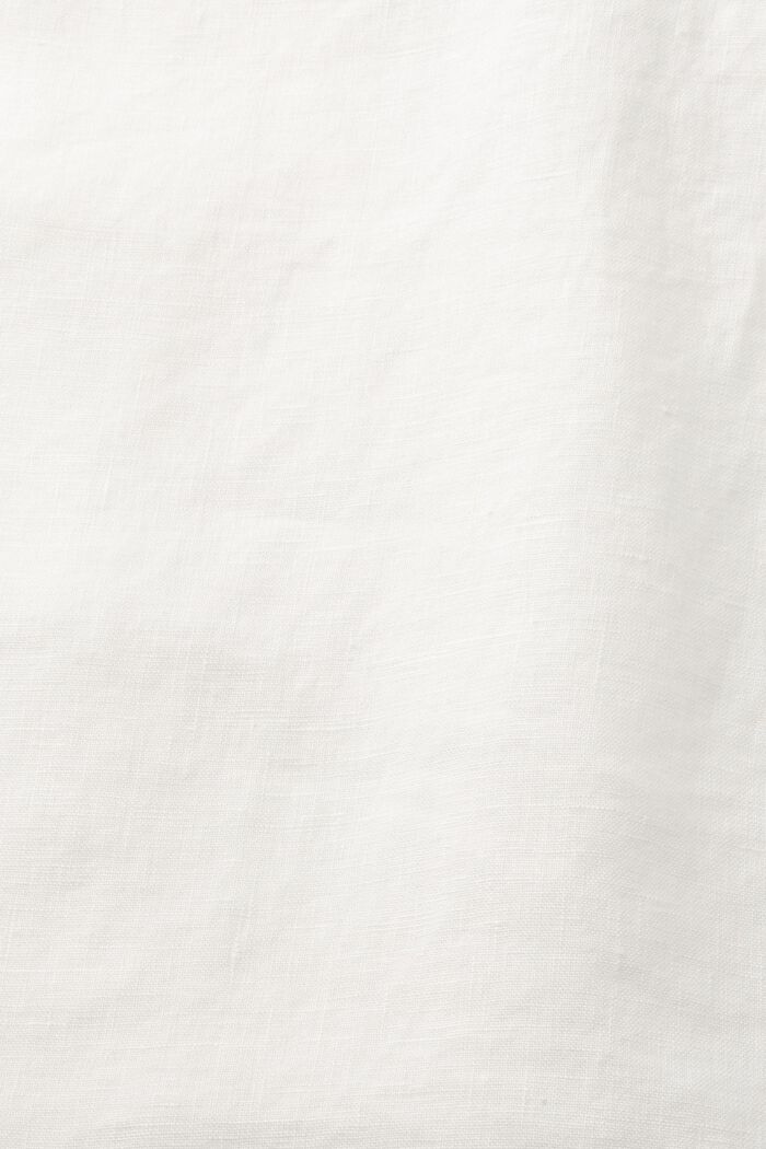Gewebte Leinenbluse, OFF WHITE, detail image number 5