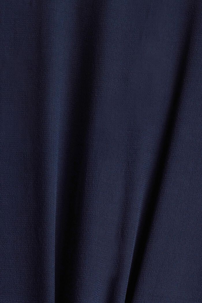 Bluse mit Rüschenkante, NAVY, detail image number 4