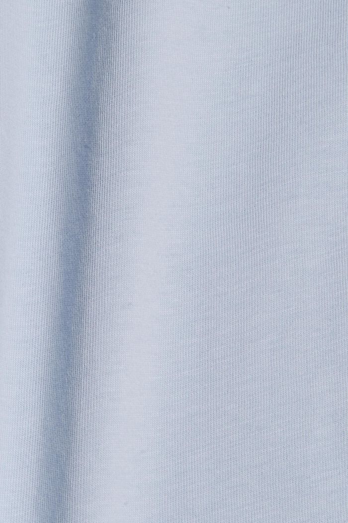 T-Shirt mit Stoffärmeln und Lochstickerei, LIGHT BLUE LAVENDER, detail image number 4