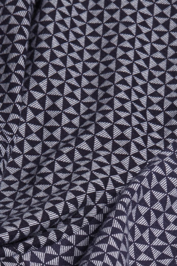 Gemusterte Pyjama-Shorts aus 100% Bio-Baumwolle, NAVY, detail image number 4
