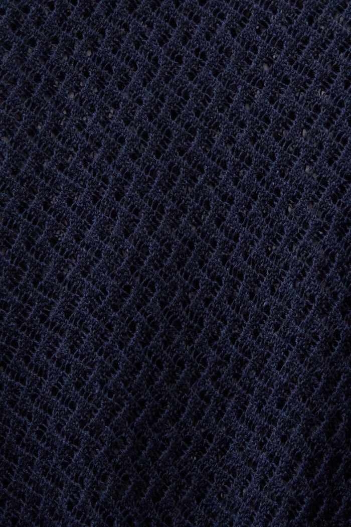 Strukturierter Pullover mit V-Ausschnitt, NAVY, detail image number 5