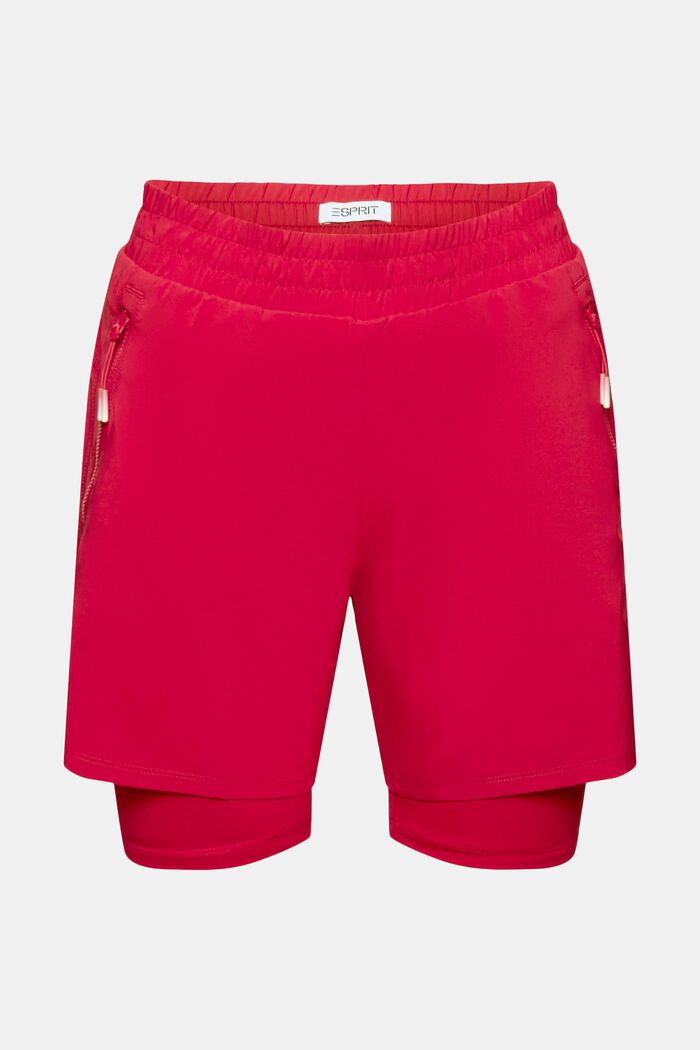 Zweilagige Active-Shorts, DARK RED, detail image number 6