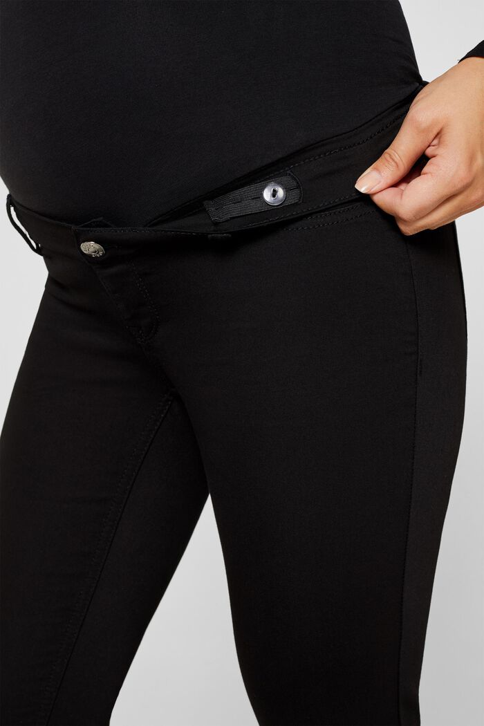 Stretch-Pants mit Überbauchbund, BLACK, detail image number 5