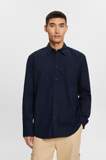 Button-Down-Hemd aus Popeline, 100 % Baumwolle