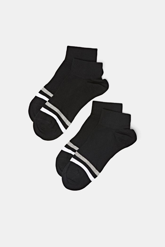 2er-Set Gestreifte Socken, BLACK, detail image number 0