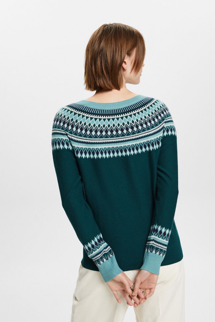 Sweaters, EMERALD GREEN 4, detail image number 4