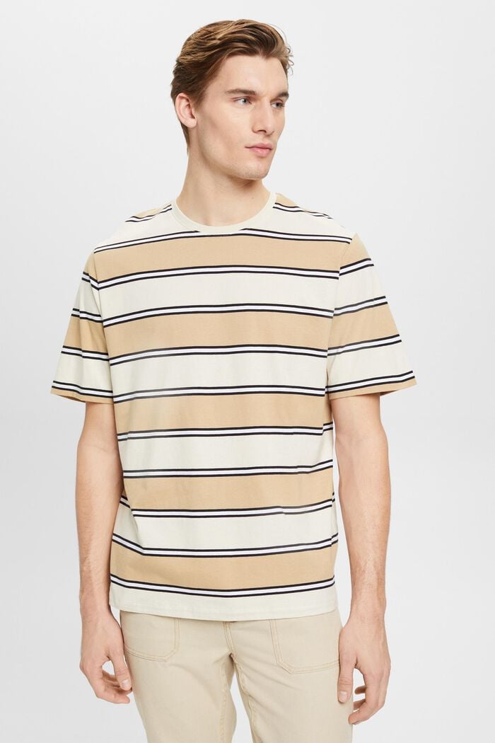 Streifen-T-Shirt aus nachhaltiger Baumwolle, ICE, detail image number 0