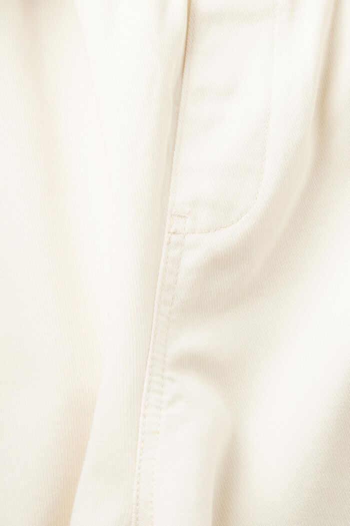 Shorts aus reiner Baumwolle mit Print hinten, CREAM BEIGE, detail image number 5