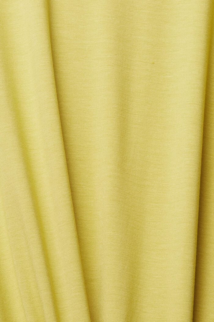 Aus TENCEL™: Nachthemd in drapierter Optik, YELLOW, detail image number 4