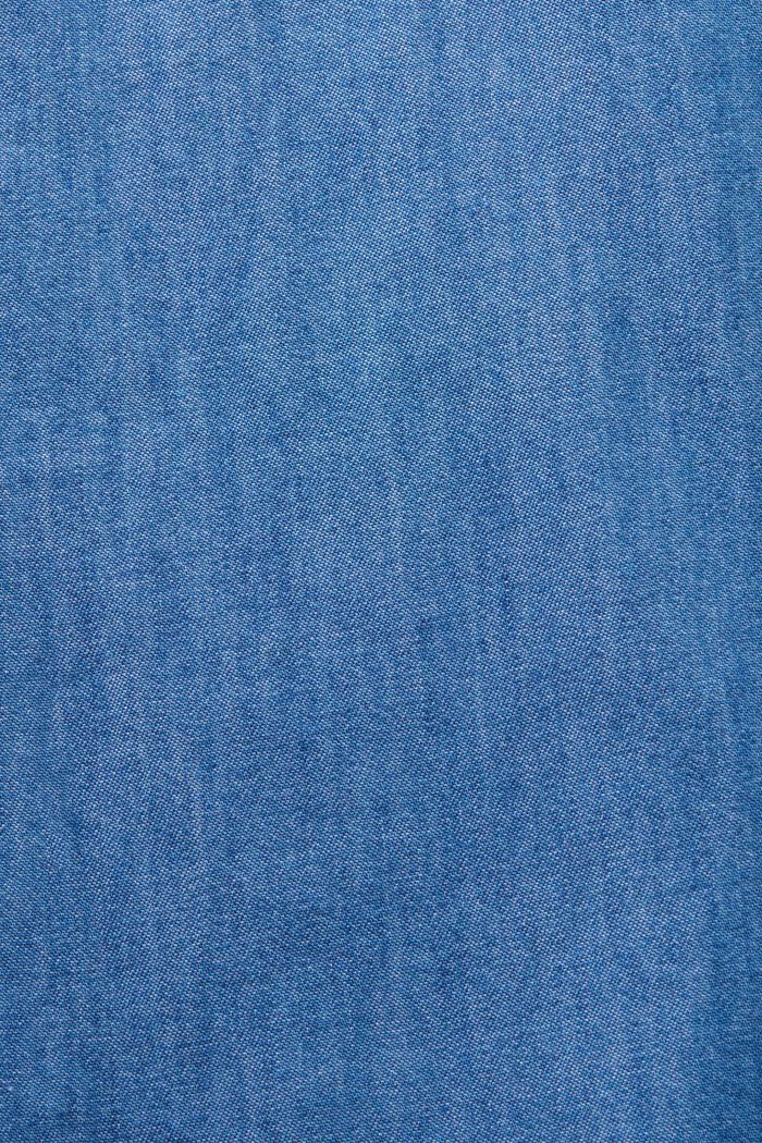 Leichtes Jeanskleid mit Bindegürtel, BLUE MEDIUM WASHED, detail image number 4
