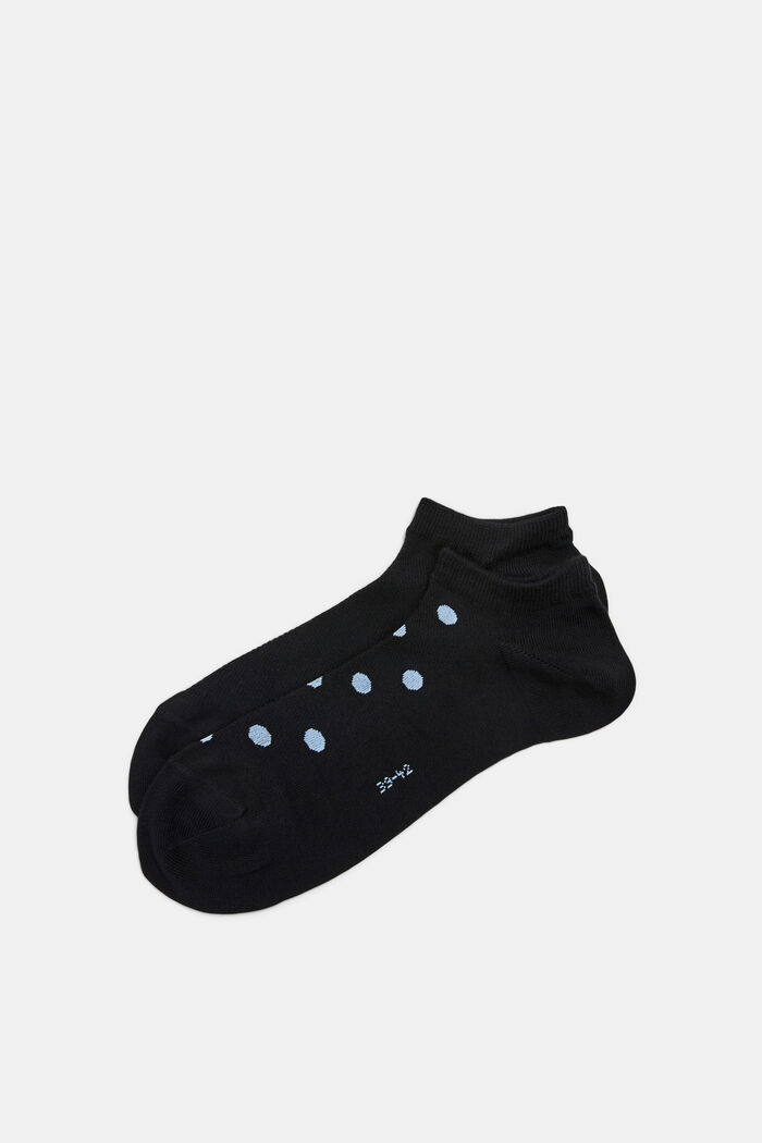 2er-Pack: Sneaker-Socken mit Tupfen, BLACK, detail image number 0