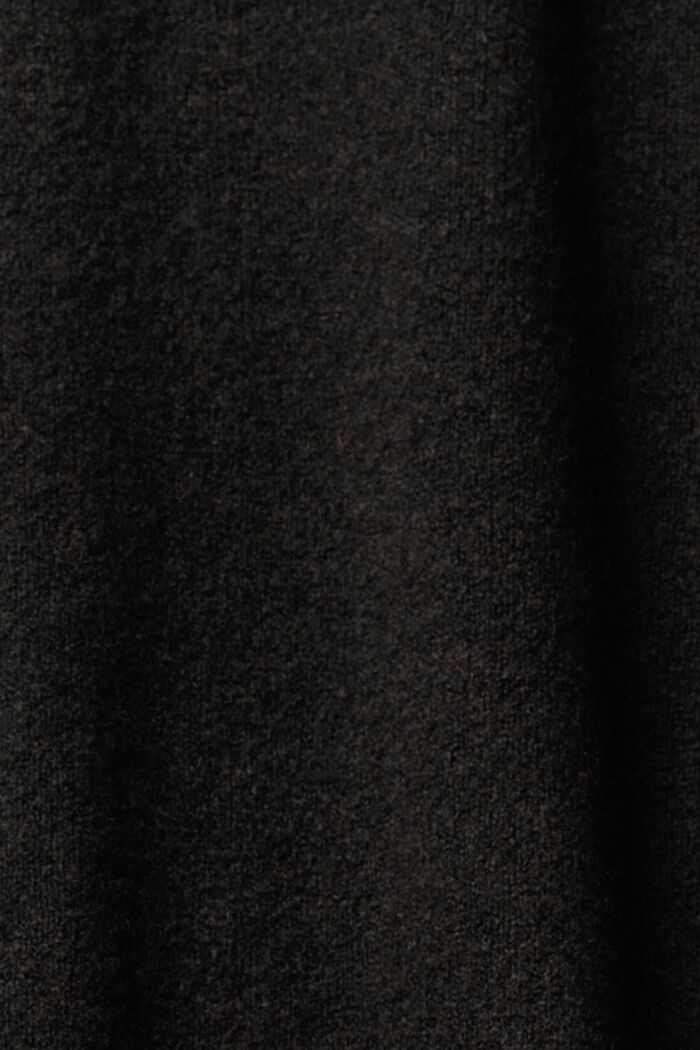 Wollmix-Strickkleid mit Stehkragen, BLACK, detail image number 5