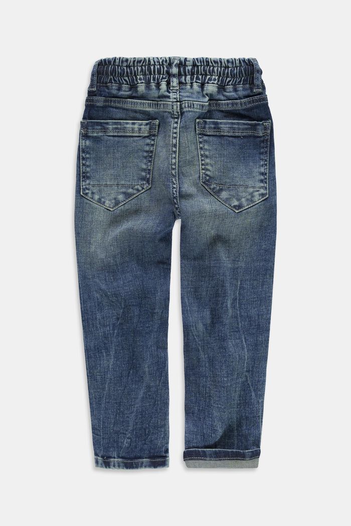 Jeans mit Kordelzugbund, BLUE MEDIUM WASHED, detail image number 1