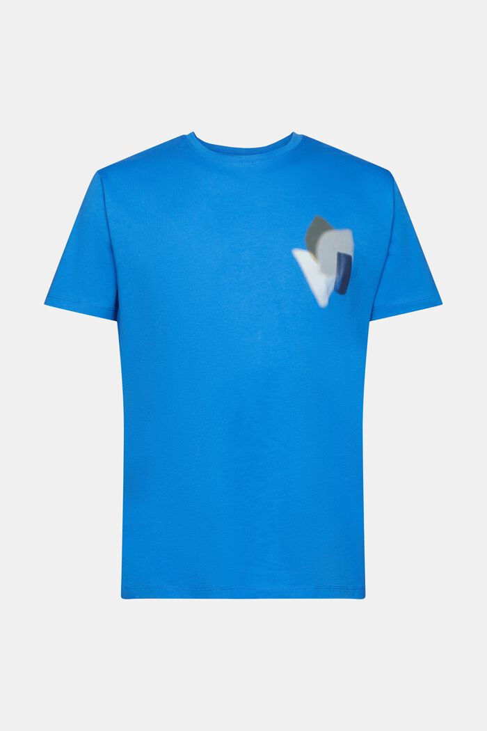 T-Shirt mit Print auf Brusthöhe, BLUE, detail image number 6