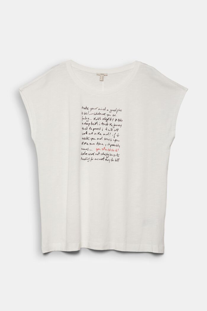 CURVY Shirt mit Textprint, Bio-Baumwoll-Mix