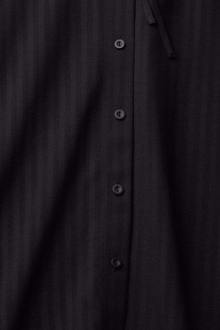 Bluse mit gekräuseltem Kragen, LENZING™ ECOVERO™, BLACK, detail image number 1