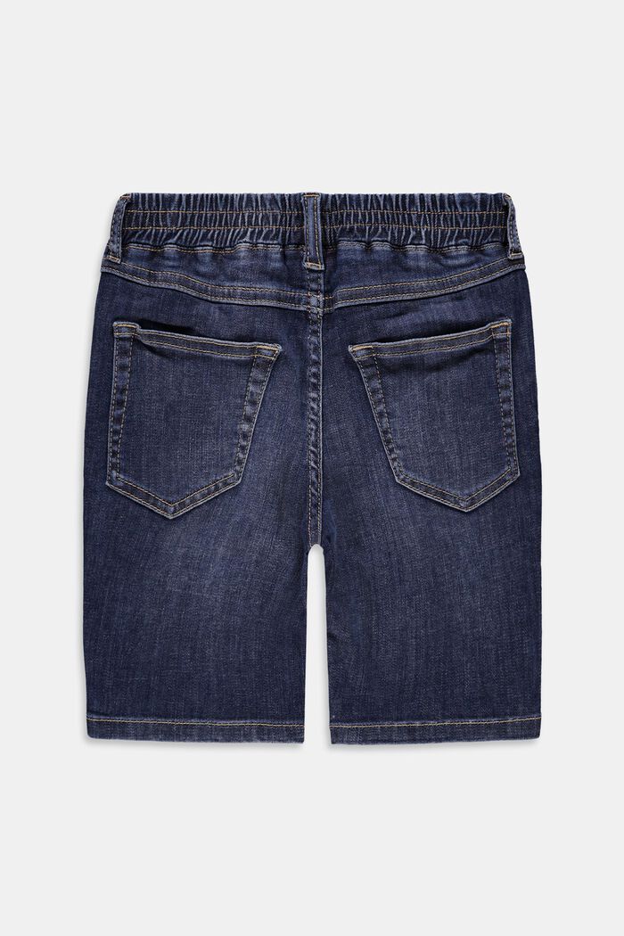 Jeans-Shorts mit Elastikbund, BLUE DARK WASHED, detail image number 1