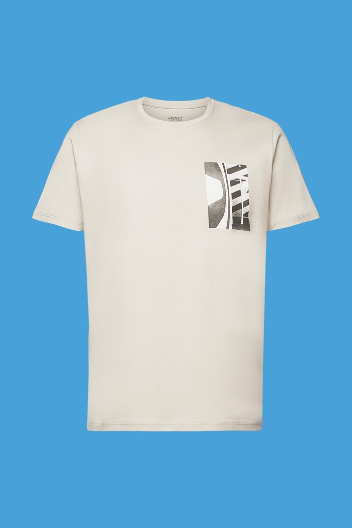 Rundhals-T-Shirt, 100 % Baumwolle, LIGHT GREY, detail image number 5