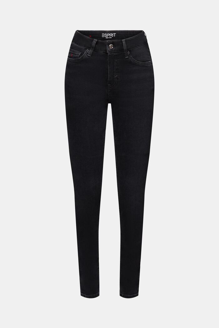 Skinny Jeans mit hohem Bund, BLACK RINSE, detail image number 6