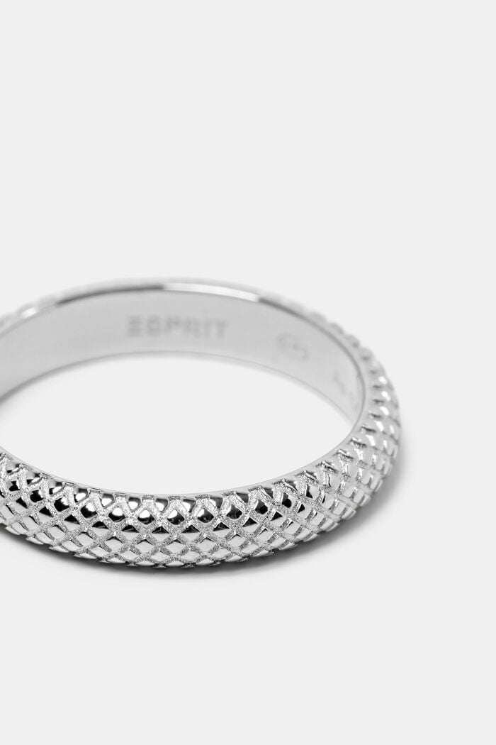 Strukturierter Ring aus Sterlingsilber, SILVER, detail image number 1