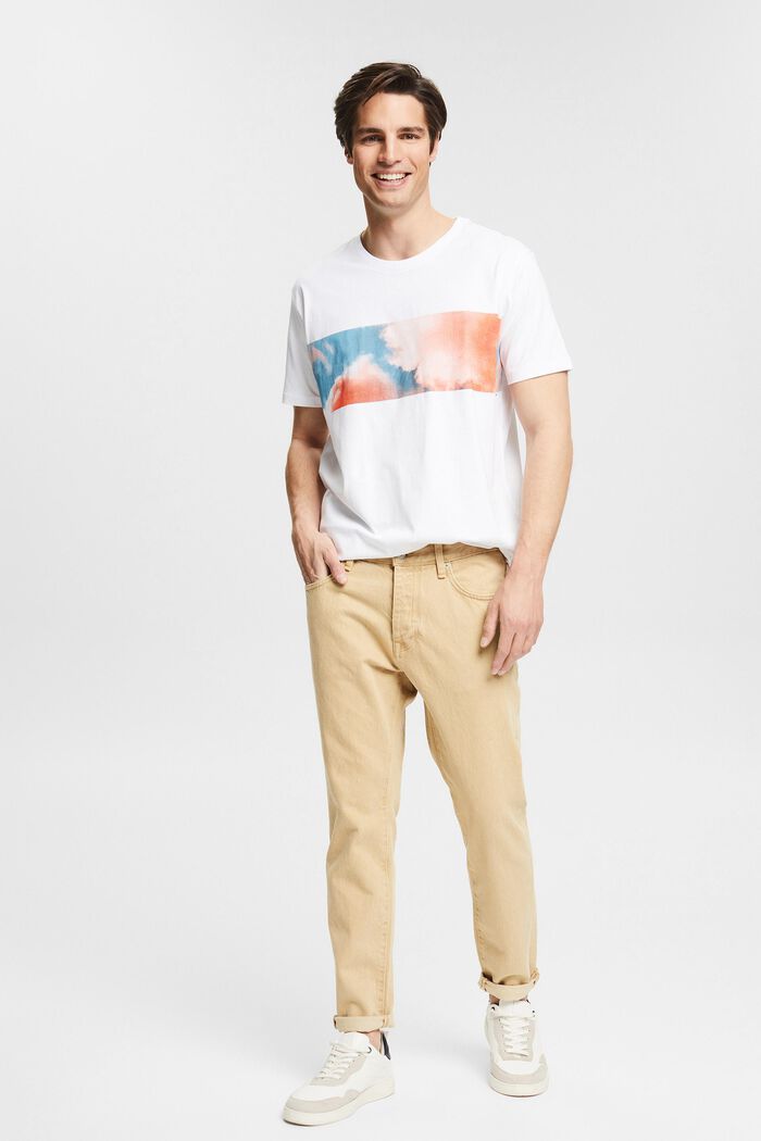 Jersey-T-Shirt mit Print, WHITE, detail image number 6