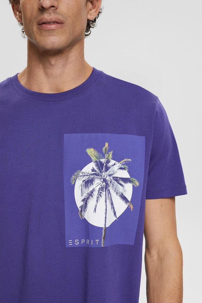 Jersey-T-Shirt mit Print, 100% Baumwolle, DARK PURPLE, detail image number 2