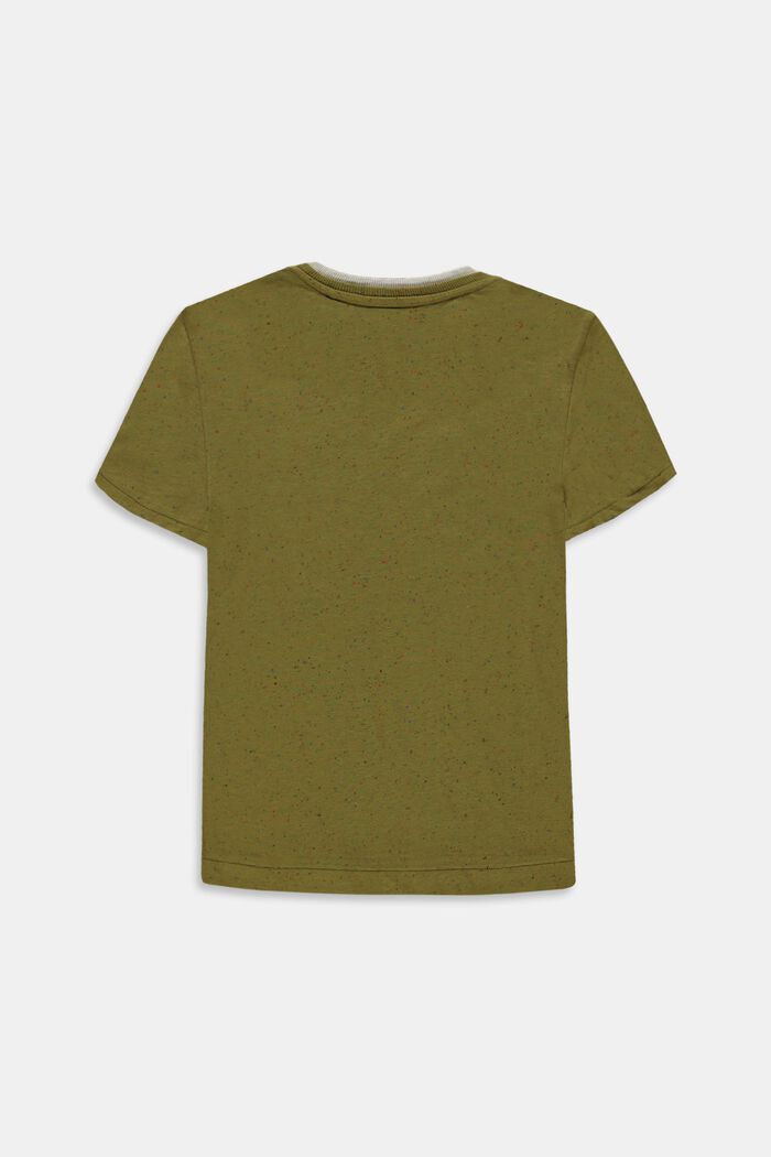 T-Shirt mit Doppel-Kragen aus Baumwolle, LEAF GREEN, detail image number 1