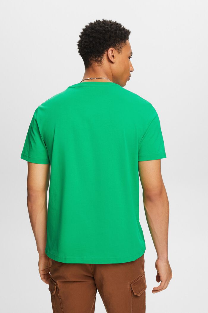Kurzärmliges T-Shirt mit Rundhalsausschnitt, GREEN, detail image number 2