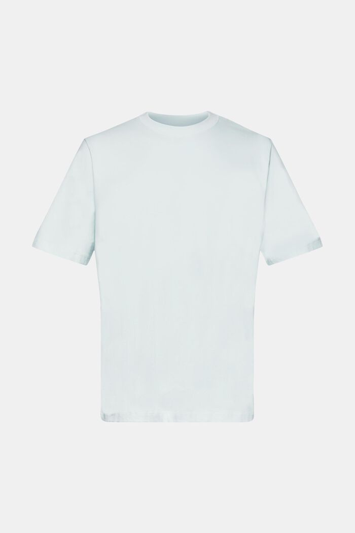 Baumwoll-T-Shirt mit Rundhalsausschnitt, LIGHT AQUA GREEN, detail image number 6